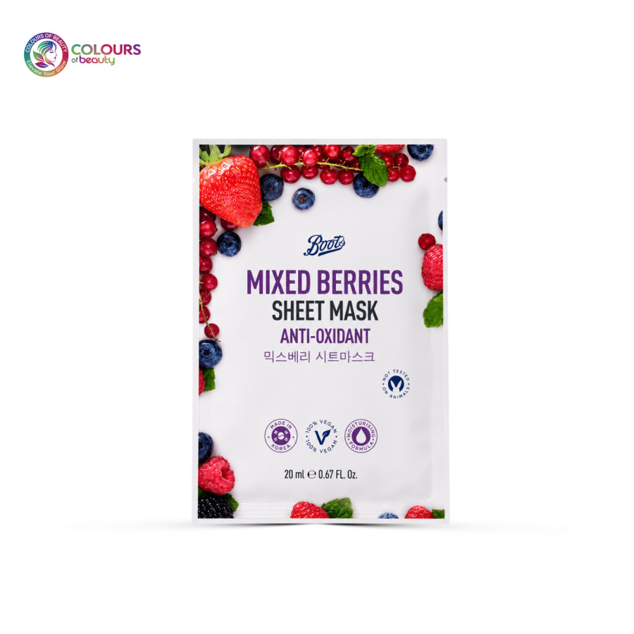 Boots Mixed Berries Sheet Mask Anti-Oxidant